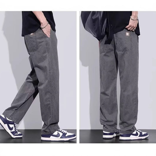 Pantalones de Trabajo Vintage Holgados para Hombre - Estilo Casual Americano - Image 4