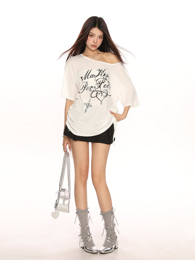 Blusa Suelta Hombros Descubiertos Manga Corta Casual - Image 13