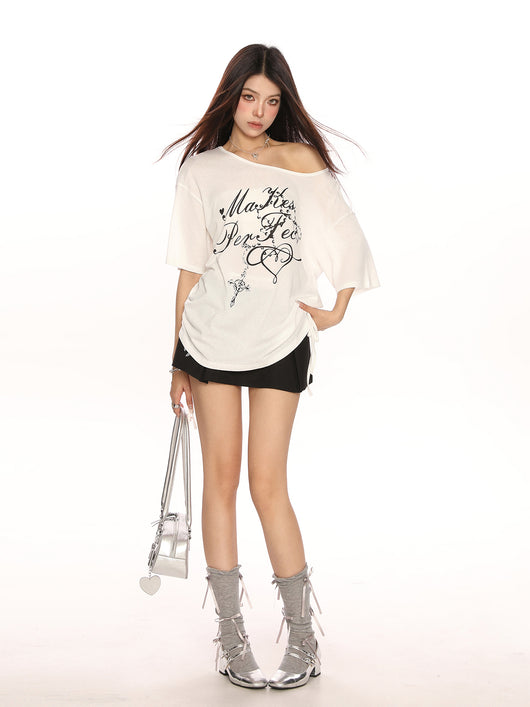 Blusa Suelta Hombros Descubiertos Manga Corta Casual - Image 13