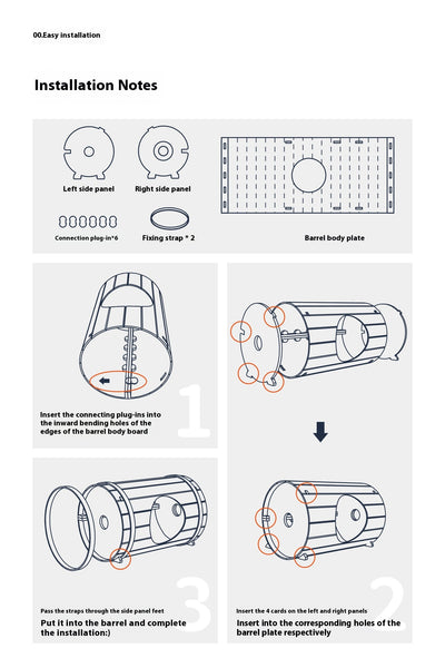 Cama para Mascotas Tipo Barril de Vino con Tablero de Fieltro - Image 14