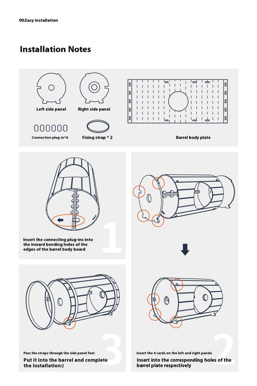 Cama para Mascotas Tipo Barril de Vino con Tablero de Fieltro - Image 14