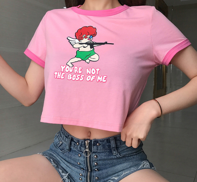 Playera Suelta Estampada de Manga Corta - Image 8