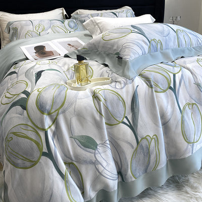 Juego de Sábanas Lyocell Estampado Floral - 4 Piezas - Image 9
