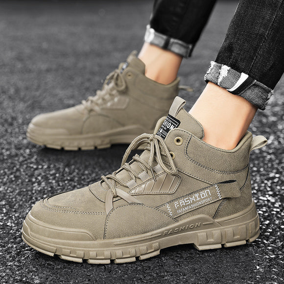 Botas Martin Casuales para Hombre con Cordones y Suela Antideslizante