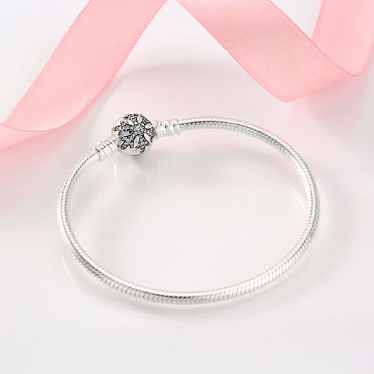 Pulsera de Plata Esterlina S925 con Cadena de Serpiente y Dijes Intercambiables - Image 13