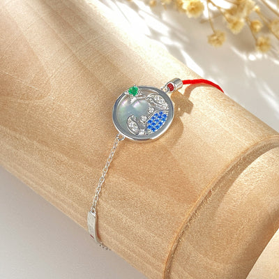 Pulsera Esmeralda Cáncer Plata S925 Diseño Original Constelación - Image 3