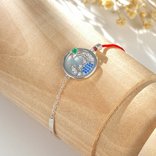 Pulsera Esmeralda Cáncer Plata S925 Diseño Original Constelación - Image 3