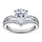 Anel Feminino Banhado a Prata com Diamante Simulado em Formato de Gota Tamanho 5