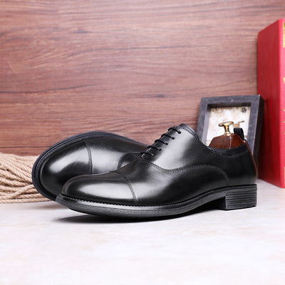 Zapatos de Hombre con Caña de Cuero Genuino Degradado y Cierre de Cordones - Image 5