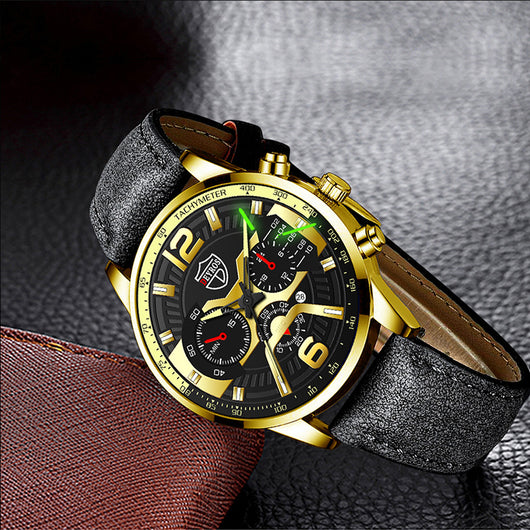 Reloj de Negocios DEYROS para Hombre con Calendario y Movimiento de Cuarzo