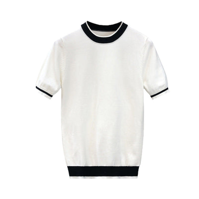 Suéter Base de Manga Corta Moderno para Hombre - Image 5
