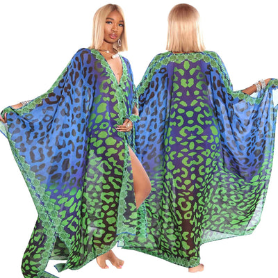 Chaqueta Casual Estampada para Mujer con Blusa de Gasa Transparente - Image 6