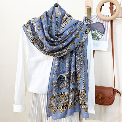 Pañuelo Foulard de Seda Premium con Protección Solar - Diseño Clásico Versátil - Image 3