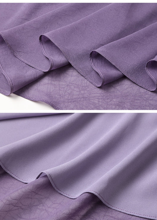 Vestido Morado con Patchwork de Encaje para Mujer - Image 12