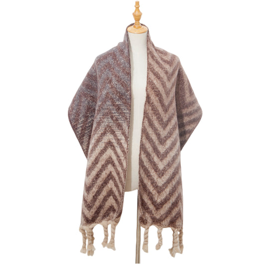 Chaqueta Tejida Otoño Invierno con Trenza Gruesa y Efecto Mohair - Image 13