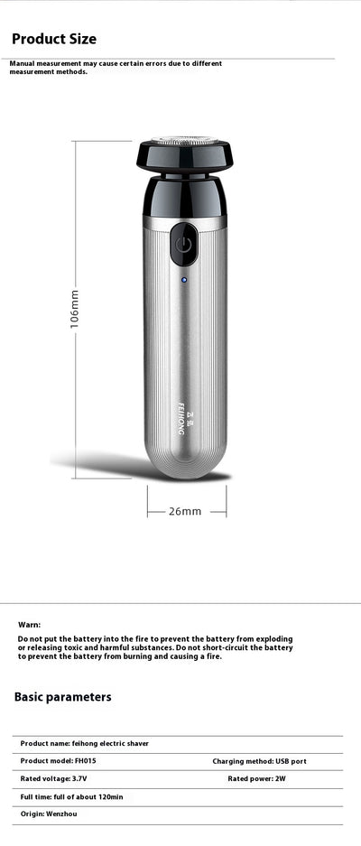 Afeitadora Eléctrica Portátil Mini para Hombres - Image 11