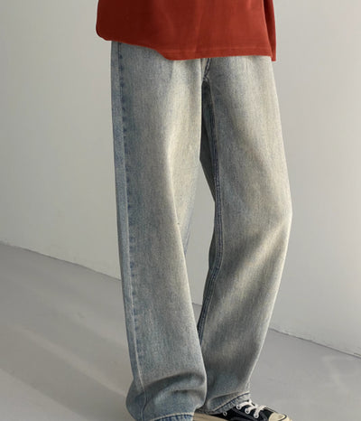 Pantalones Vaqueros Azules Desgastados Estilo Vintage para Hombre - Image 7