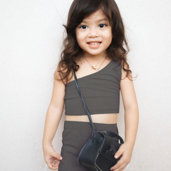Conjunto Infantil Niña Blusa Hombros Descubiertos y Shorts de Algodón - Image 2