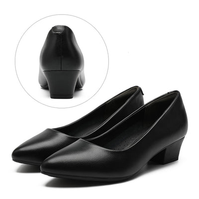 Zapatos de Trabajo para Mujer en Cuero Negro - Image 5
