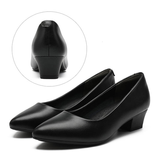 Zapatos de Trabajo para Mujer en Cuero Negro - Image 5