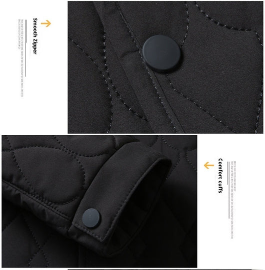 Chaqueta Acolchada de Negocios con Diseño Geométrico para Hombre - Image 14