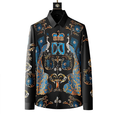 Camisas Estampadas Slim Fit para Hombre - Diseño Moderno de Manga Larga - Image 4