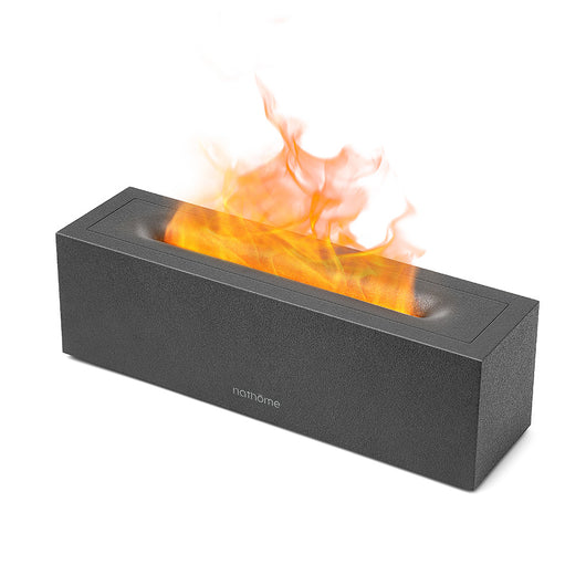 White rectangular aromatherapy machine with a flame effect, displaying the brand name "nathome". - Image 6