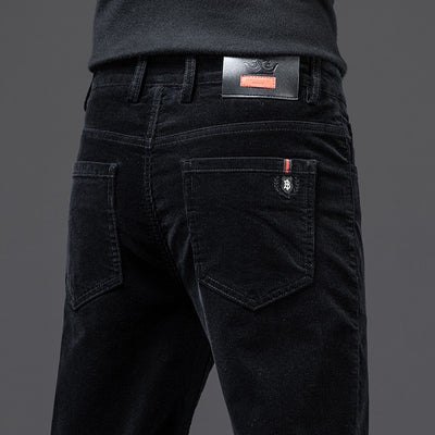 Pantalones Rectos de Felpa para Hombre - Abrigo Otoñal Plus - Image 3
