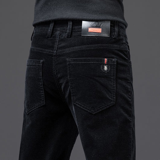 Pantalones Rectos de Felpa para Hombre - Abrigo Otoñal Plus - Image 3