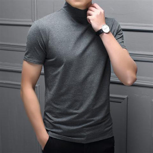 Polera Hombre Cuello Alto Algodón Mercerizado Manga Corta - Image 7