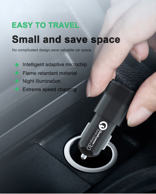 Cargador Dual USB-C PD de Aluminio para Auto
