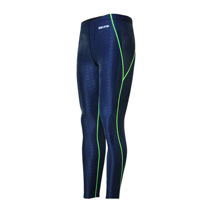Traje de Baño Competencia Shark Skin Protección Solar Piernas Largas Hombre - Image 8