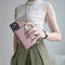 Cartera Messenger de Cuero PU para Mujer con Compartimento para Teléfono