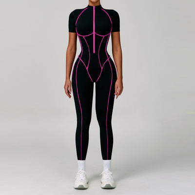 Jumpsuit Deportivo con Espalda Abierta y Detalles en Contraste - Image 4