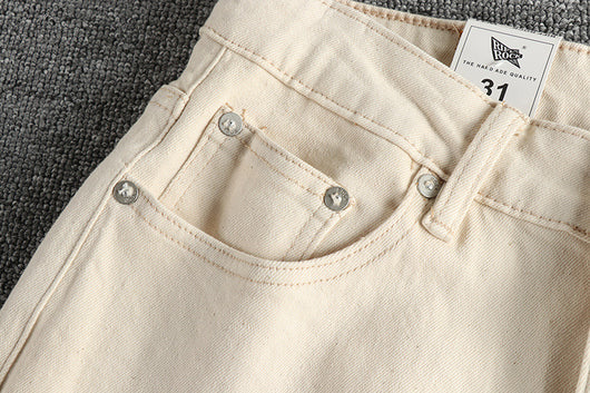 Jeans Vintage Lavado Crudo en Tono Crema - Image 19