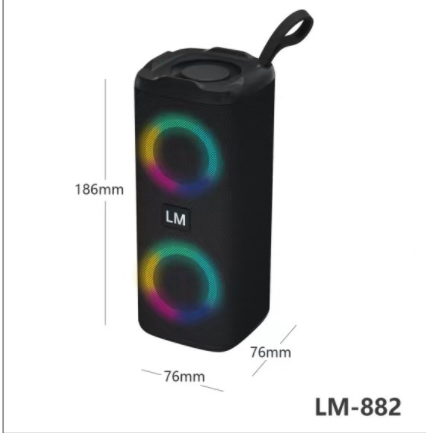 Parlante Dual Bluetooth con Efectos de Luz LED y Entrada USB - Image 6