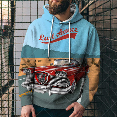 Sudadera Holgada Cómoda Route 66 con Impresión 3D para Hombre - Image 4