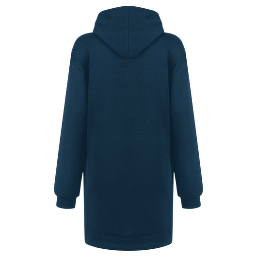 Suéter Vestido Holgado de Color Sólido con Mangas Largas - Image 18
