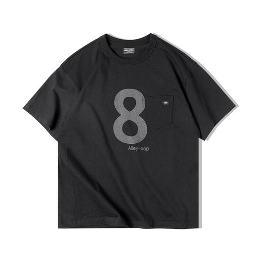 Playera Digital No 8 Negra Transpirable Manga Corta - Image 3