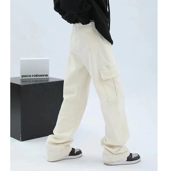 Pantalón Ancho de Cintura Alta Casual Holgado