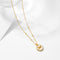 Pequeño Design Sense Malachite Clavicle Chain Blanco shell