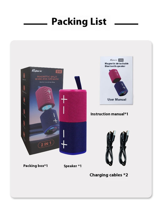 Parlante Bluetooth Magnético Portátil 2 en 1 con Diseño Combinado - Image 11