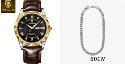 Reloj de Pulsera de Cuarzo Luxury para Hombre con Correa de Cuero - Image 37