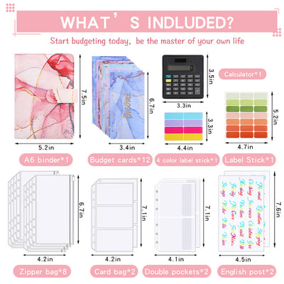 Cuaderno de Cuero PU A6 con Anillas y Calculadora Integrada - Image 15