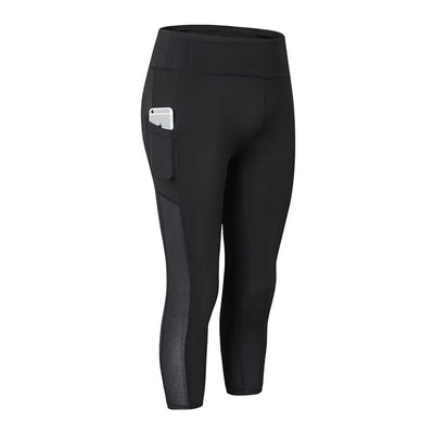 Pantalones Yoga Ajustados con Bolsillos Laterales - Capris Deportivos de Secado Rápido - Image 4