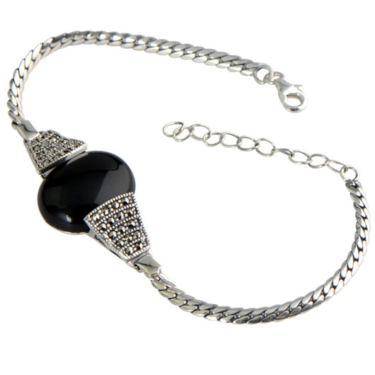 Pulsera de Plata Esterlina 925 Pequeña Negra - Image 10