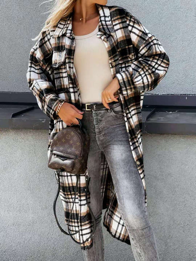 Camisa Cuadriculada Oversized de Largo Extendido - Image 10