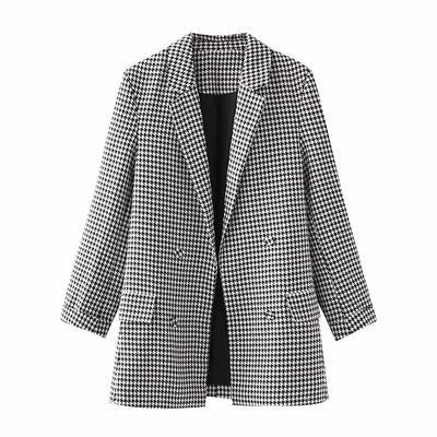 Blazer Retro Cuadros Doble Botonadura Estilo Europeo y Americano - Image 20