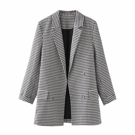 Blazer Retro Cuadros Doble Botonadura Estilo Europeo y Americano - Image 20