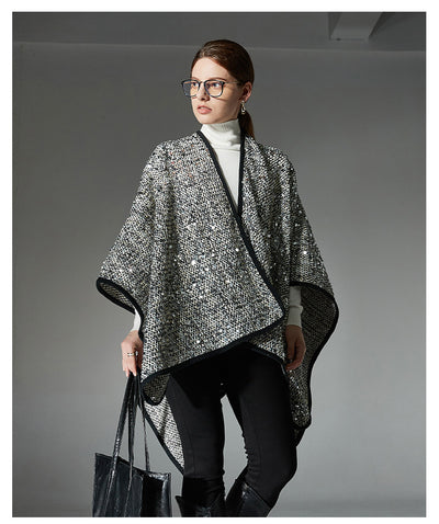 Chal de Lentejuelas Plateadas para Mujer - Elegancia Brillante - Image 14